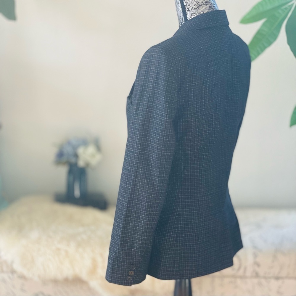 Jason Wu Wool Gingham Plaid Check Blazer, Size 6 - Picture 8 of 12